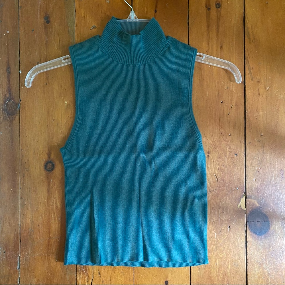 Madewell Teal Ribbed Knit Top